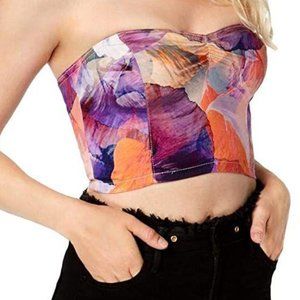 GUESS Carnivale Wash Bustier Crop Top L